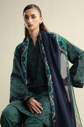 Highway Fashion Zara Shahjahan Willow-10A with chiffon dupatta.